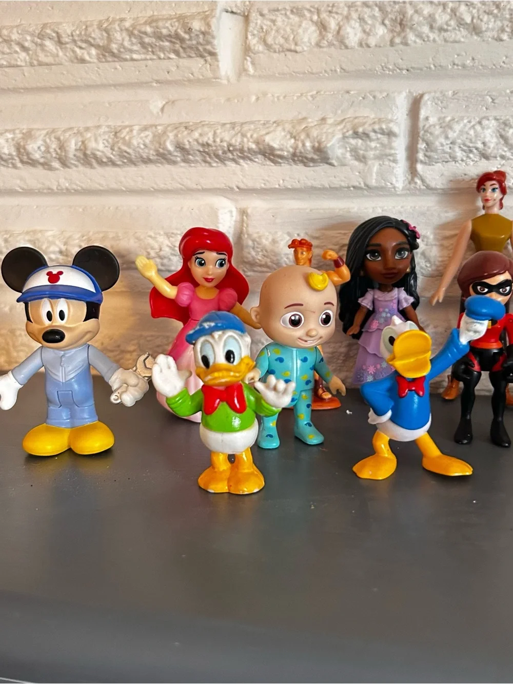 Disney Pixar Action Figures Lot Of 15 Hercules Mickey Princesses Agnes  2”-3.75”